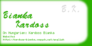 bianka kardoss business card